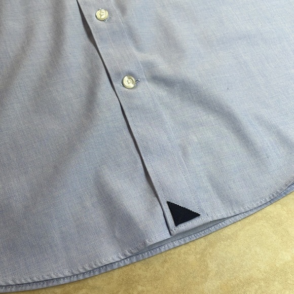 Untuckit Men Shirt Pio Cesare Button Down Short Sleeve Wrinkle Free Blue Size M - Picture 8 of 11